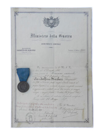 Bersagliere Medaglia di Bronzo al Valore Militare Custoza 1866