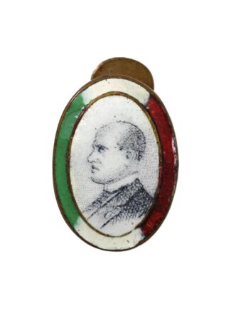 Distintivo Mussolini 19/22 smalto tricolore