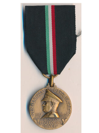 VARIANTE BRONZO - MEDAGLIA MARCIA SU ROMA E SU MOSCA - MUSSOLINI