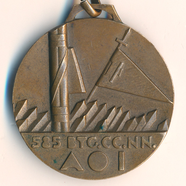 MEDAGLIA BRONZO 585 BTG CC NN AOI - MILIZIA MVSN - AFRICA COLONIALE