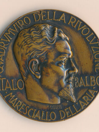 MEDAGLIONE STATICO ITALO BALBO QUADRUMVIRO DELLA RIVOLUZIONE