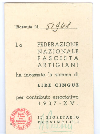federazione nazionale fascista artigiani