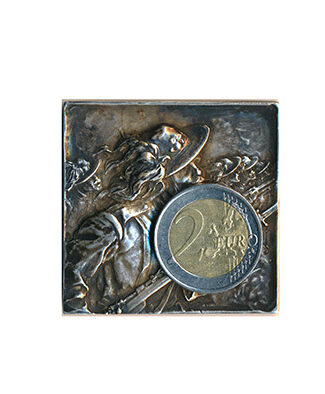 MEDAGLIONE ARGENTO STATICO NOMINATIVO 5 BERSAGLIERI 5BTG - LOANO - 15/18