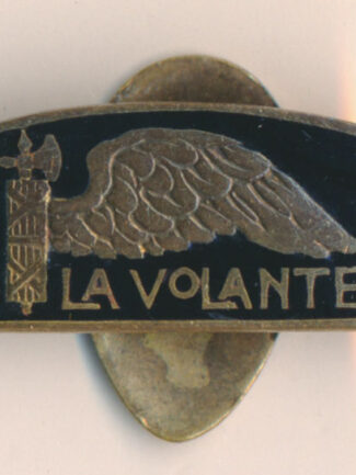 DISTINTIVO SQUADRA D'AZIONE LA VOLANTE MILANO MARCIA SU ROMA SQUADRISMO