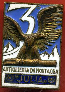 ALPINI - JULIA  3° RGT. ART MONT. LORIOLI 1956.