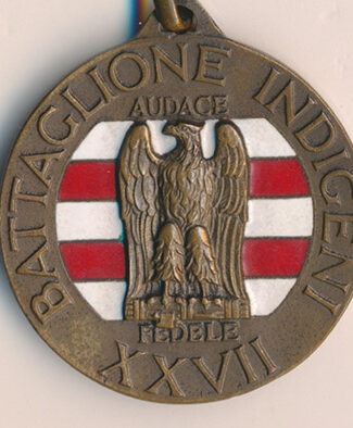MEDAGLIA DI BRONZO COLONIALE XXVII BTG INDIGENI - FEDELE - AFRICA