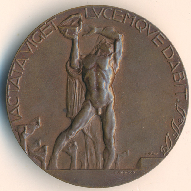 MEDAGLIONE DI BRONZO TERZO PREMIO - PRIME OLIMPIADI SPORTIVE - 1932