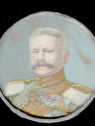 specchio con miniatura del Kaiser I guerra