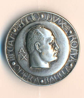 MEDAGLIONE ONB III CAMPO DUX LORIOLI MUSSOLINI GIL