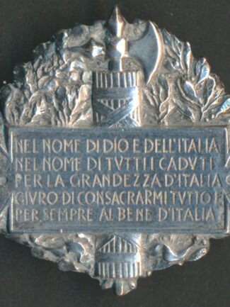 DISTINTIVO ARGENTATO 19/22 GIURAMENTO SQUADRISTA