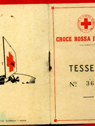 TESSERA ROMA 1959 CROCE ROSSA ITALIANA