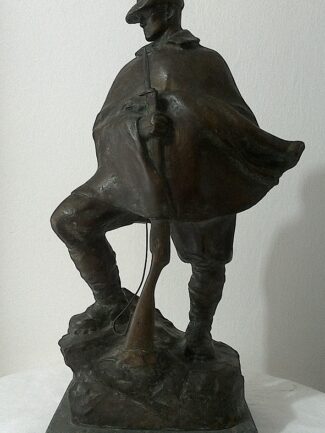 EMILIO MUSSO, " VEDETTA ALPINA ", 1929 , BRONZO FIRMATO