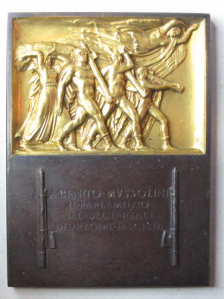 Placca "Il Parlamento nel decennale del Regime Fascista"