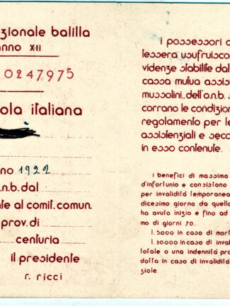 Opera nazionale balilla anno XII
