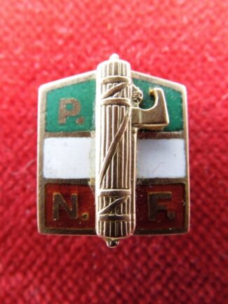 Distintivo pentagonale P.N.F. in oro e smalti