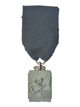 Medaglia Milizia Artiglieria Contraerei, opus Pisani, con nastro nero